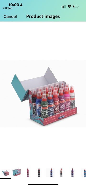 Fluid acrylic colour