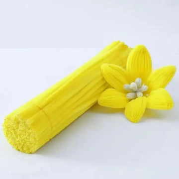 Yellow Plain Pipe Cleaner for Craft and Bouquet l